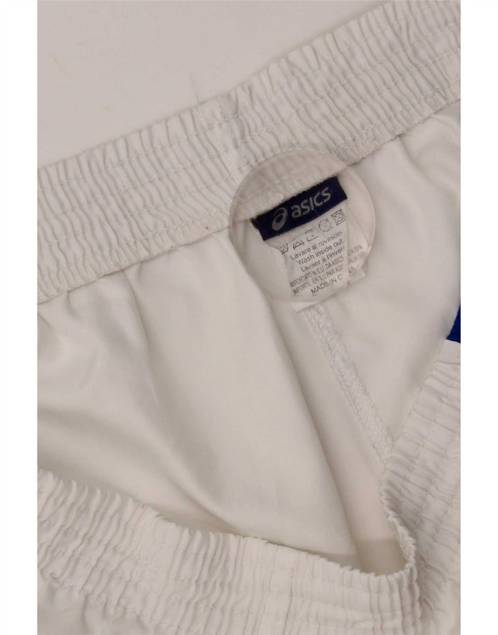 Asics Herren-Sportshorts, groß, weißes Farbblock-Polyester