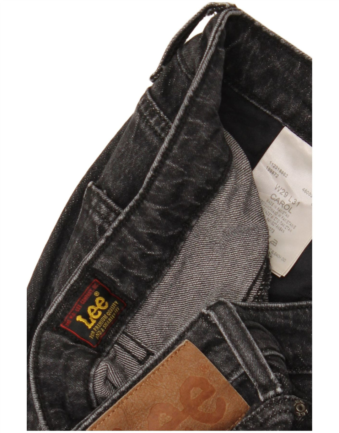 Lee Damen Carol Straight Jeans W29 L26 Graue Baumwolle