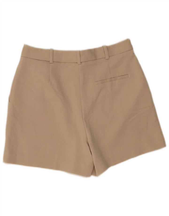 Zara Damen Freizeitshorts Medium W30 Beige Baumwolle
