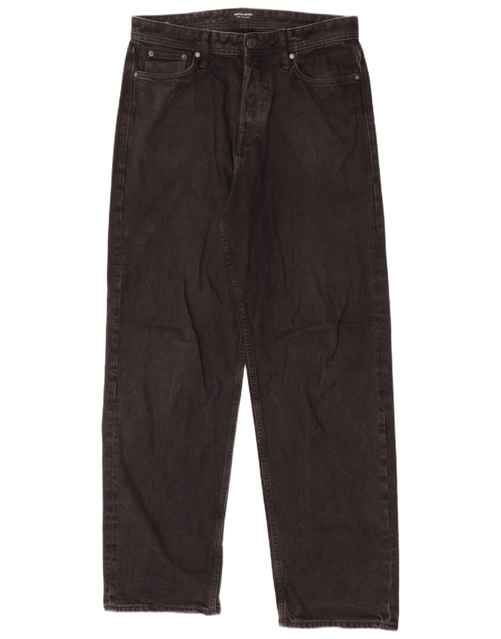 Jack & Jones Herren Loose Jeans W31 L34 Schwarze Baumwolle