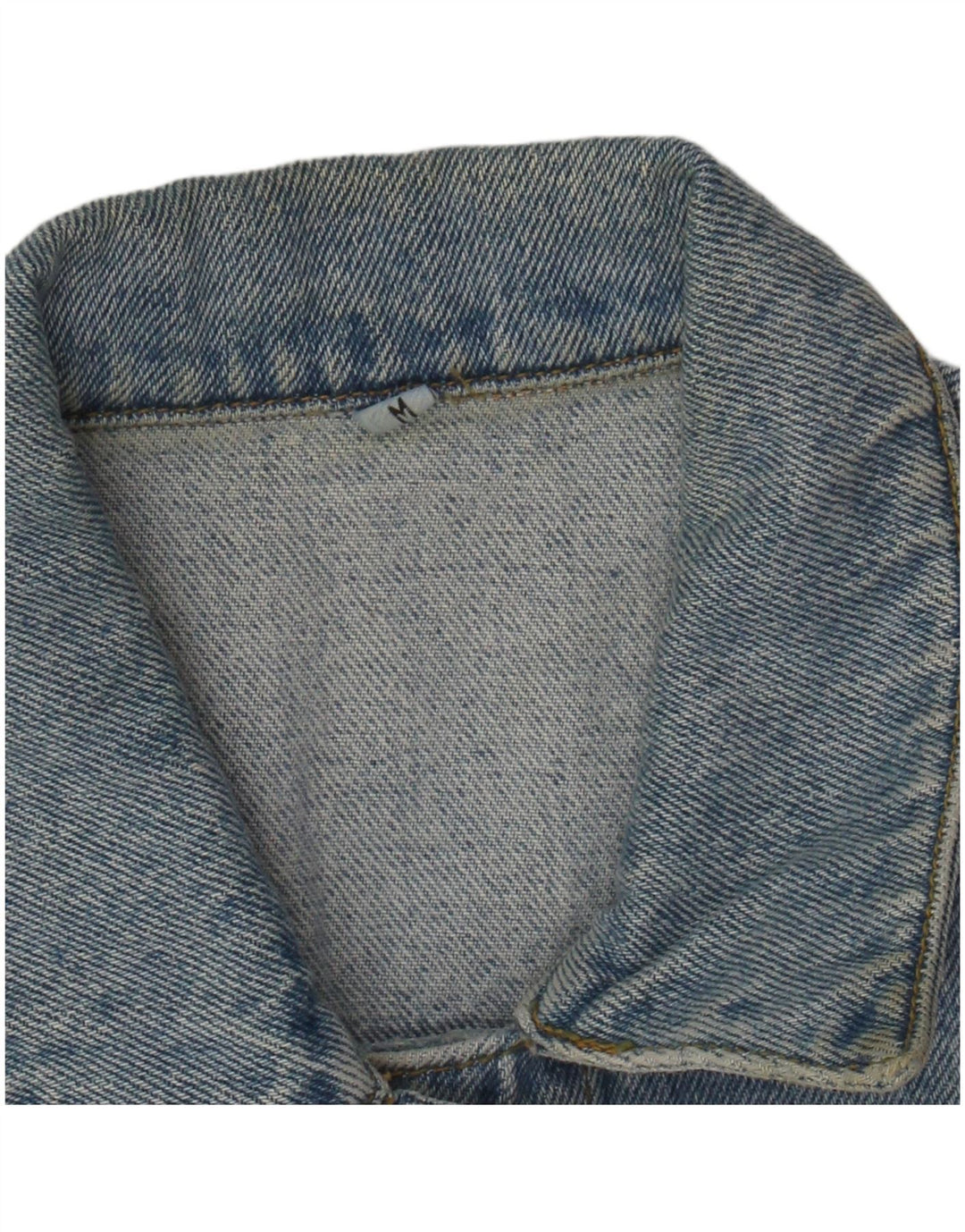 VINTAGE Damen Jeansweste UK 14 Mittelblaue Baumwolle