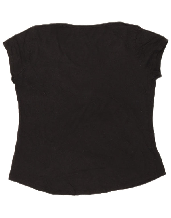 Polo Ralph Lauren Damen T-Shirt Top UK 16 Large Schwarz