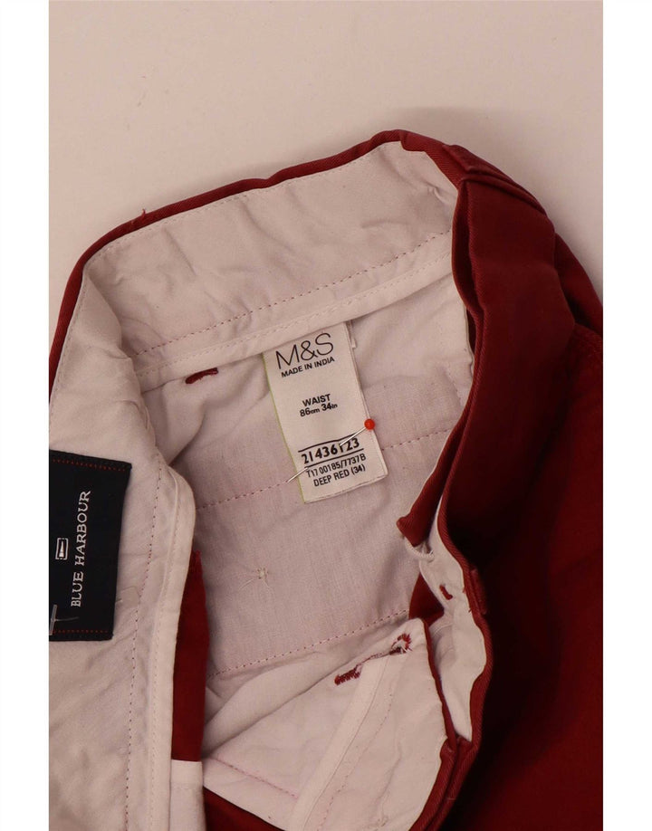 Blue Harbor Herren-Chinoshorts, Größe L, W34, rote Baumwolle