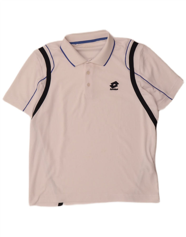 Lotto Herren-Poloshirt, Mittelweiß, Farbblock