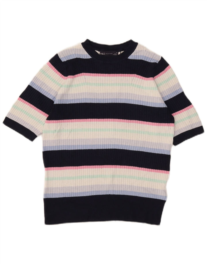 Marks & Spencer Damen-Pullover mit U-Boot-Ausschnitt, Gr. 14, mittleres Marineblau
