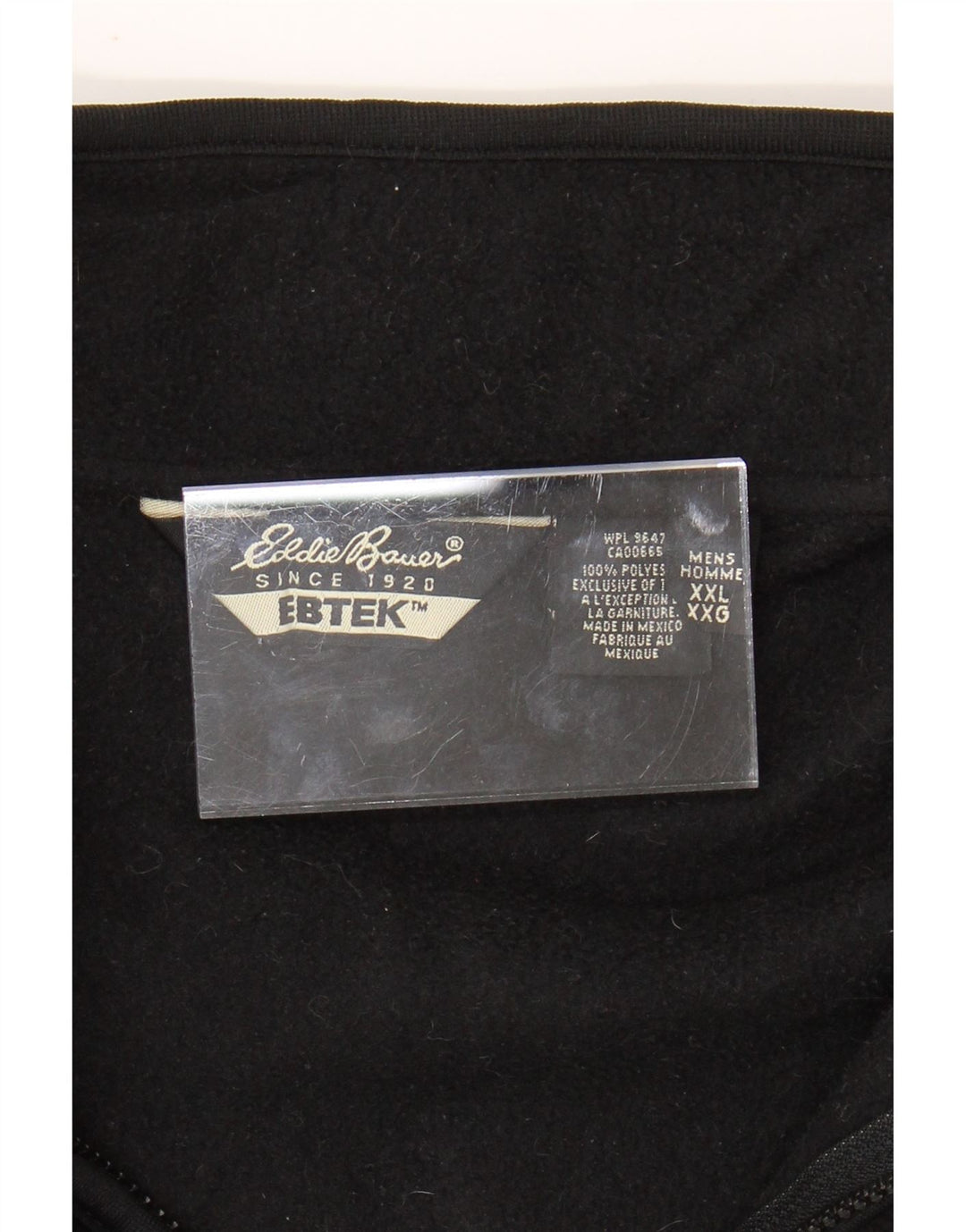 EDDIE BAUER Herren-Fleeceweste mit lockerer Passform, UK 44, 2XL, schwarzes Polyester