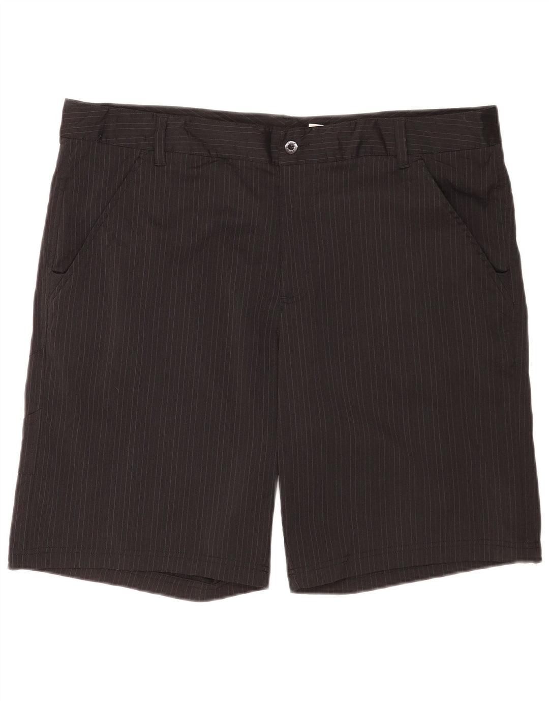 Fila Herren Golf Chino Shorts W40 XL Schwarz Nadelstreifen Polyester