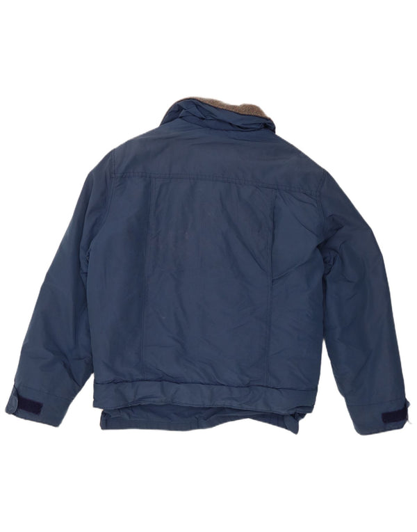 Woolrich Herren Bomberjacke UK 40 Große marineblaue Baumwolle