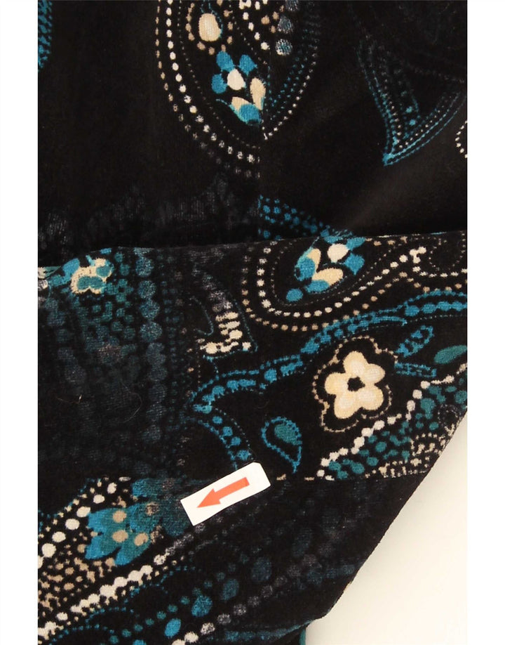 Vintage Damen 2-Knopf-Blazerjacke IT 48 XL Marineblaue Paisley-Baumwolle