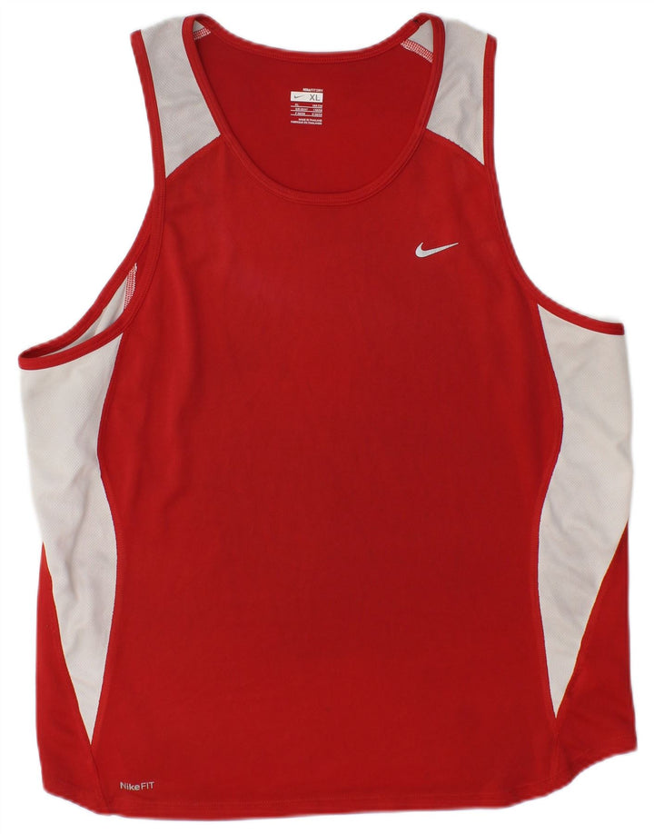 Nike Herren Weste Top UK 45/47 XL Rot Farbblock