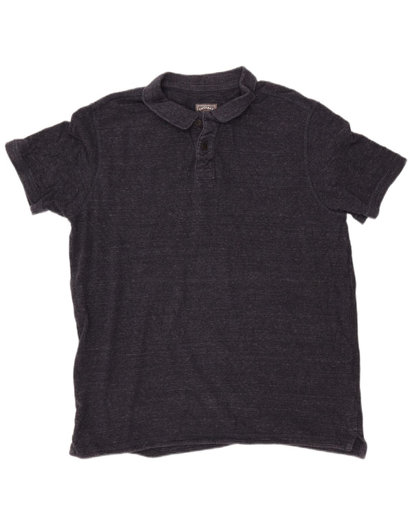 FAT FACE Herren-Poloshirt 2XL, marineblau gesprenkelte Baumwolle