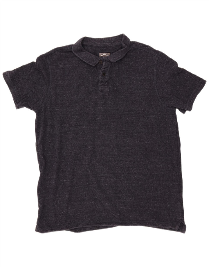 FAT FACE Herren-Poloshirt 2XL, marineblau gesprenkelte Baumwolle