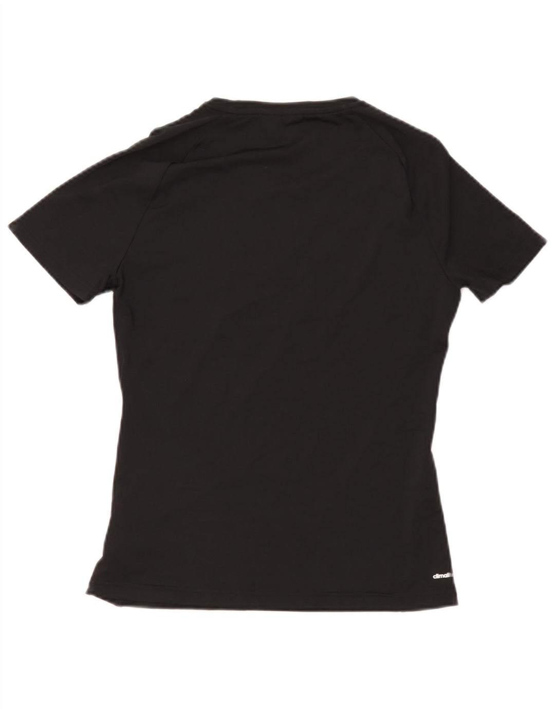 Adidas Damen Climalite Graphic T-Shirt Top UK 8/10 Small Schwarz Polyester