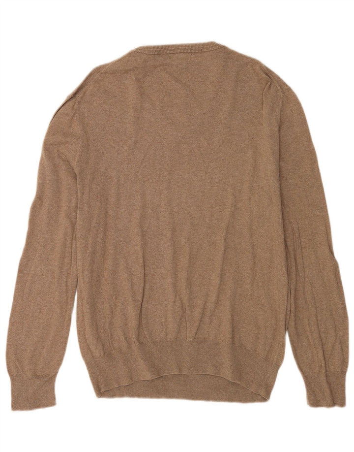 Gap Herren-Pullover mit V-Ausschnitt aus mittelbeiger Baumwolle