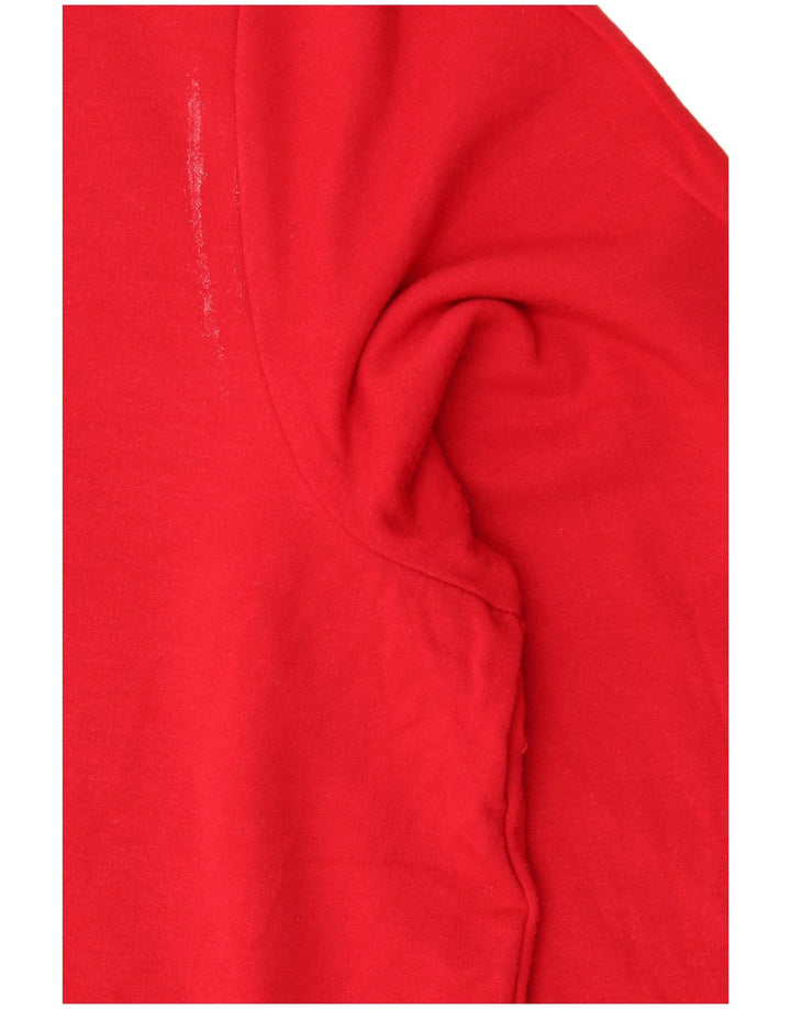 Oasis Damen Grafik-Sweatshirt-Pullover UK 16 Große rote Viskose