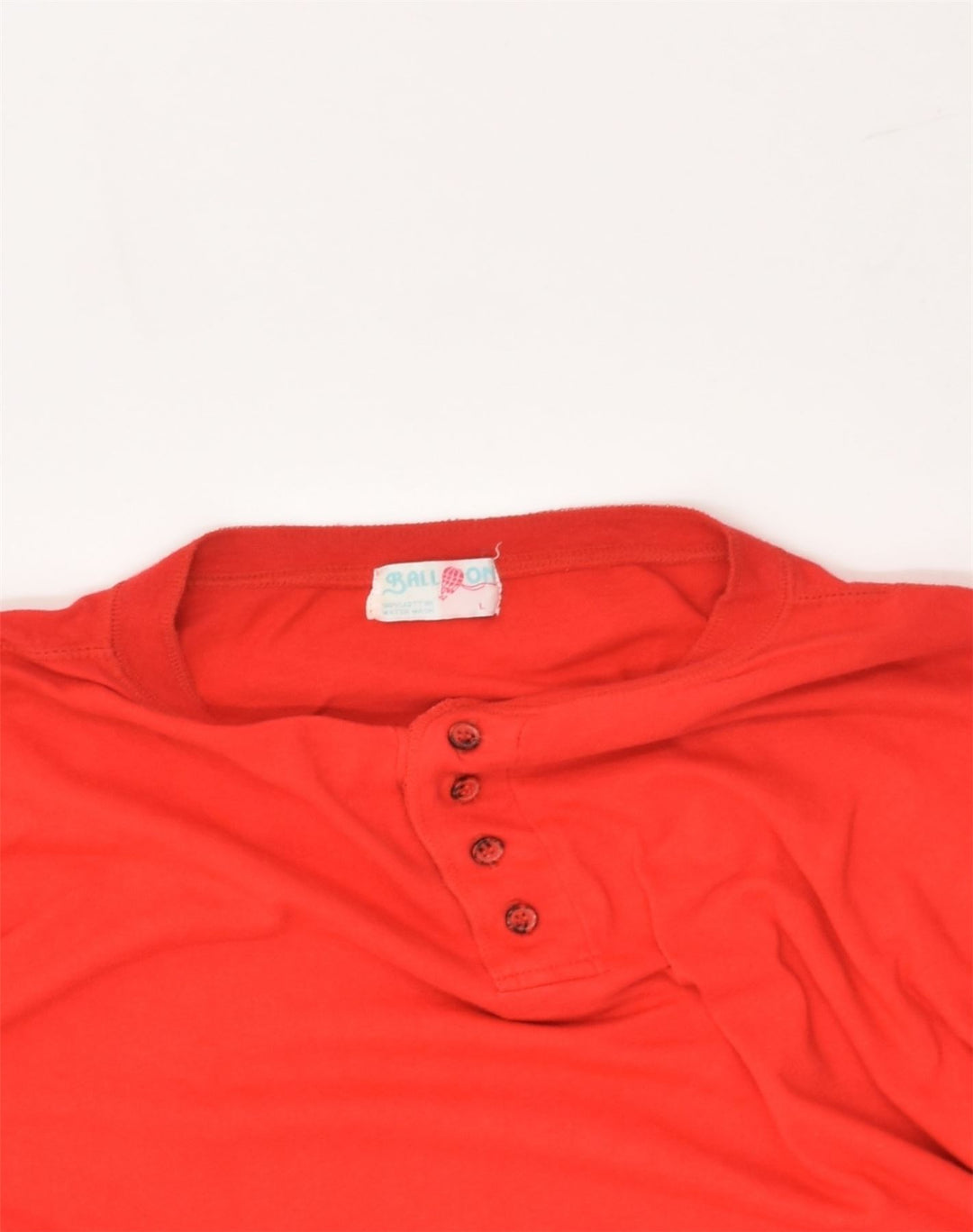 BALLOON Mens Top Long Sleeve Large Red Cotton | Vintage Balloon | Thrift | Second-Hand Balloon | Used Clothing | Messina Hembry 