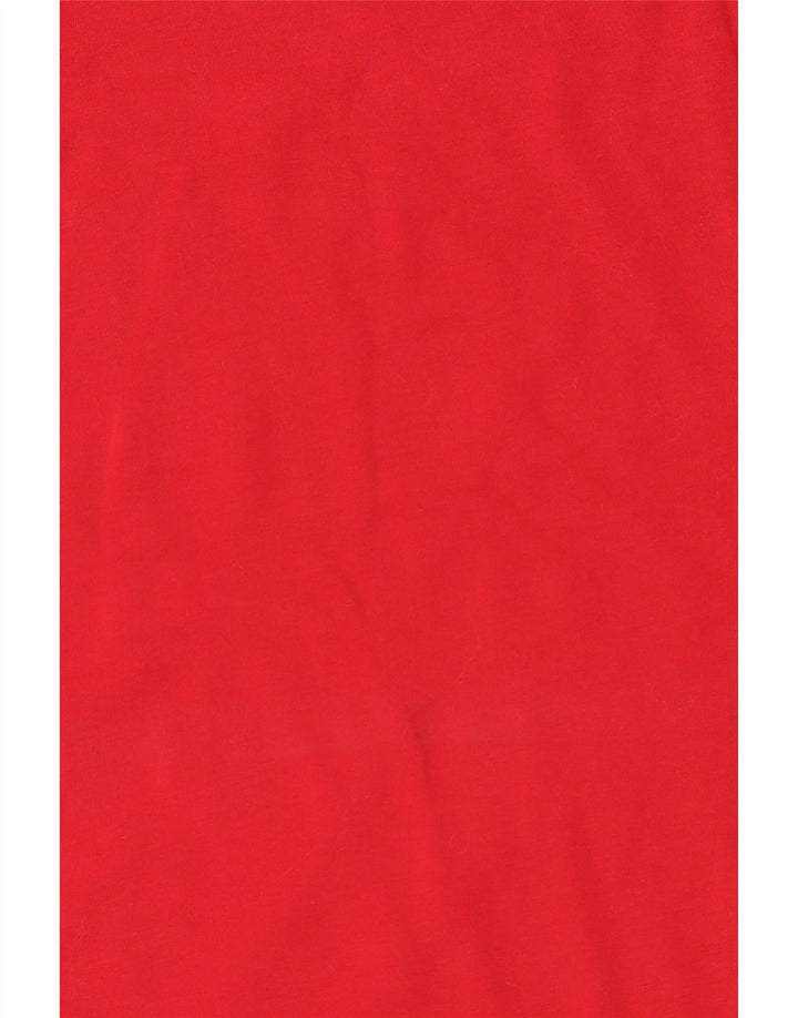 Guess Damen Grafik-Top, langärmlig, UK 14, Größe L, Rot, Baumwolle