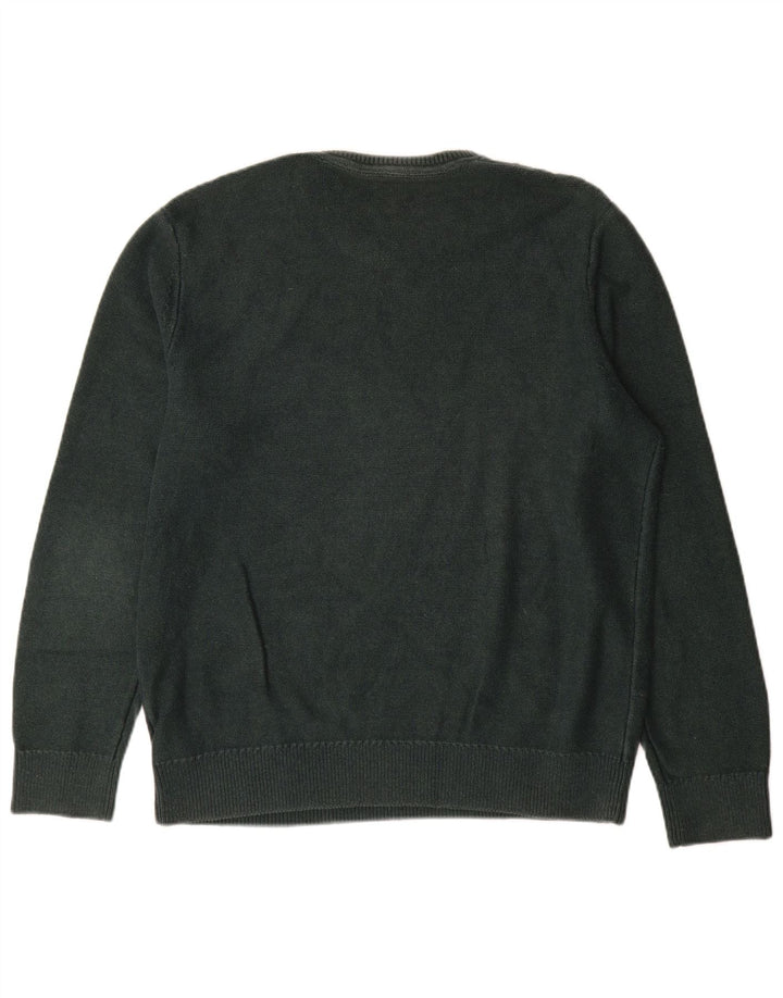 Gap Herren-Pullover mit Rundhalsausschnitt, groß, grüne Baumwolle