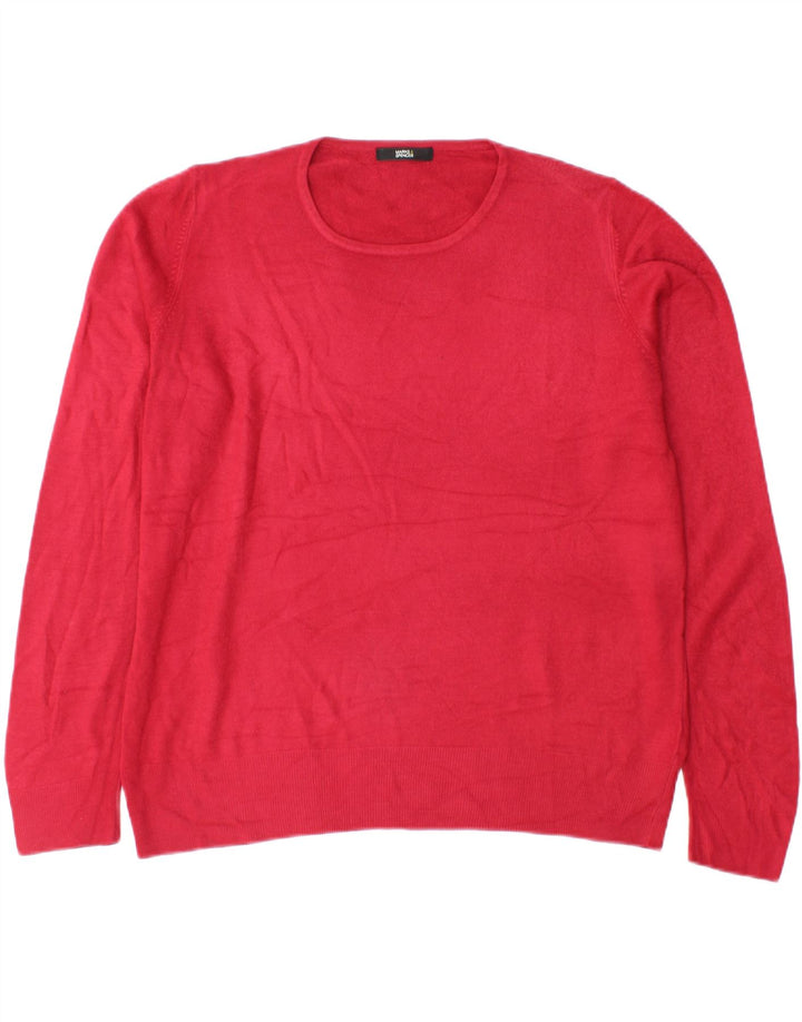 MARKS & SPENCER Womens Oversized Crew Neck Jumper Sweater UK 18 XL Pink Vintage Marks & Spencer and Second-Hand Marks & Spencer from Messina Hembry 