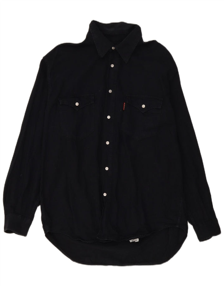 Carrera Herren Jeanshemd Größe 43/44 XL Schwarz