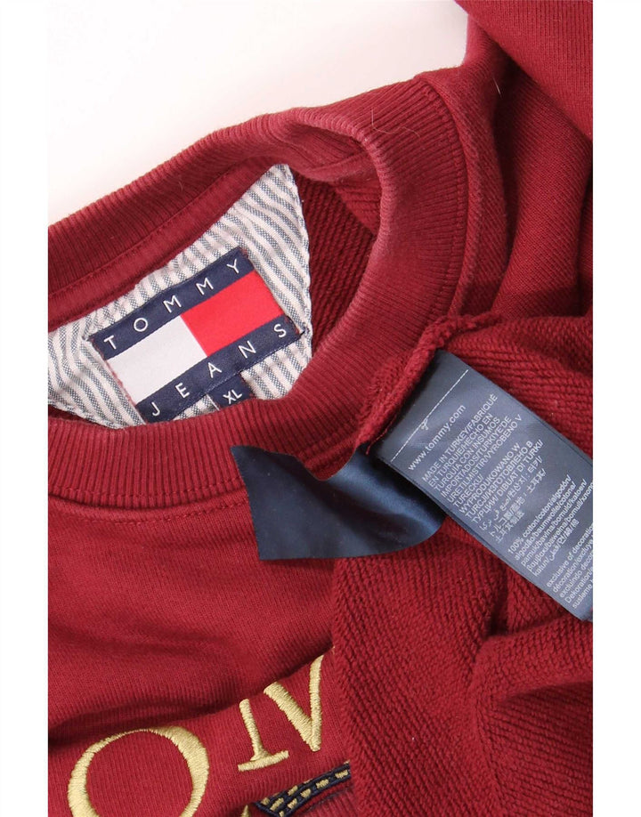 Tommy Hilfiger Herren Grafik-Sweatshirt-Pullover XL, kastanienbraune Baumwolle