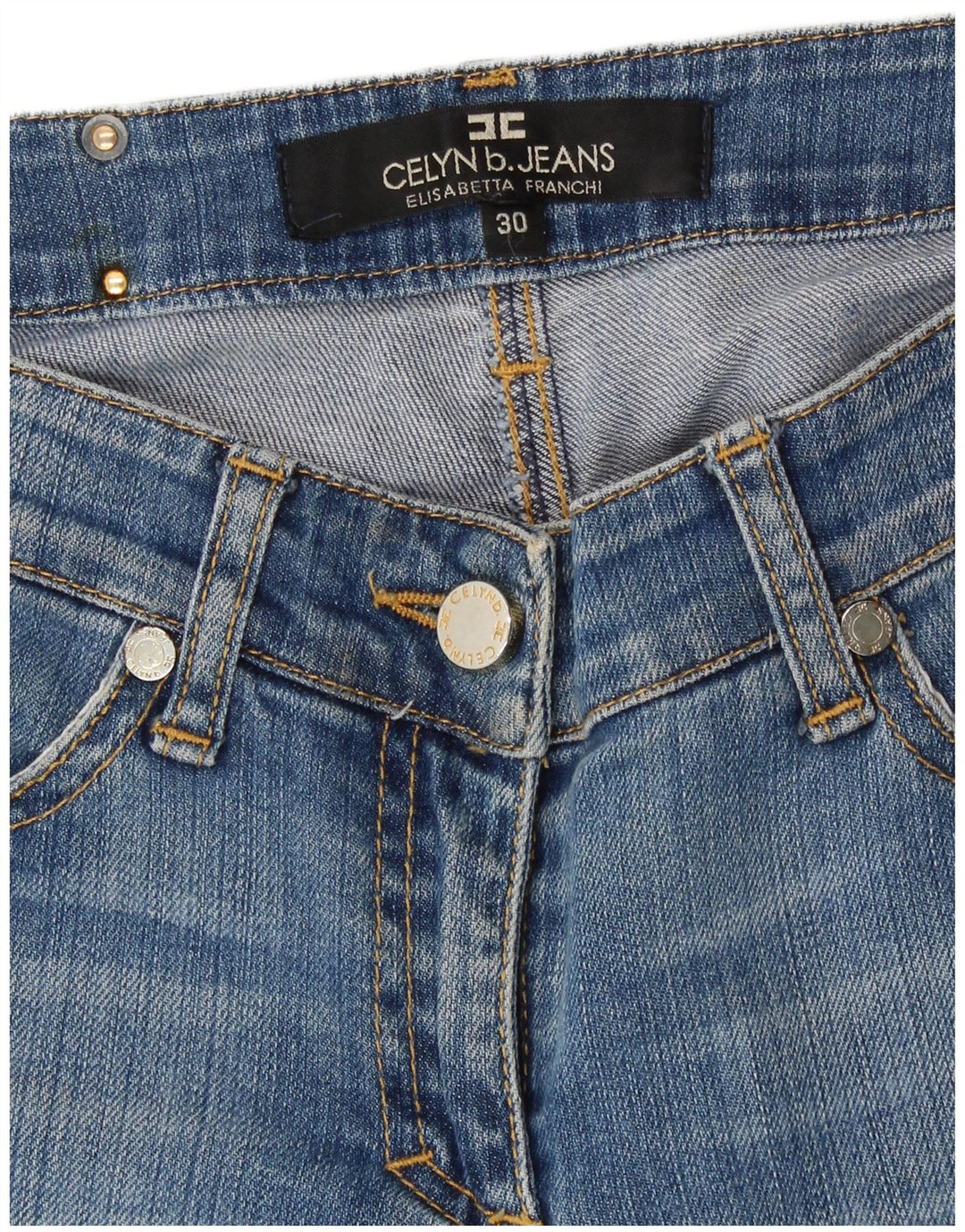 ELISABETTA FRANCHI Damen Celyn B Slim Jeans W30 L32 Blue Classic