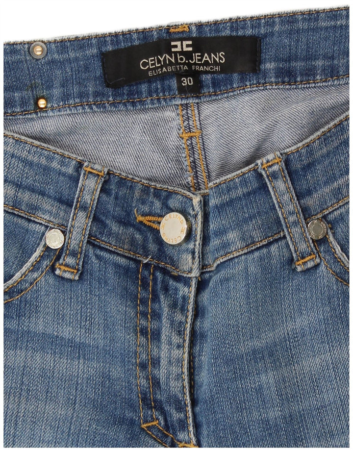 ELISABETTA FRANCHI Damen Celyn B Slim Jeans W30 L32 Blue Classic