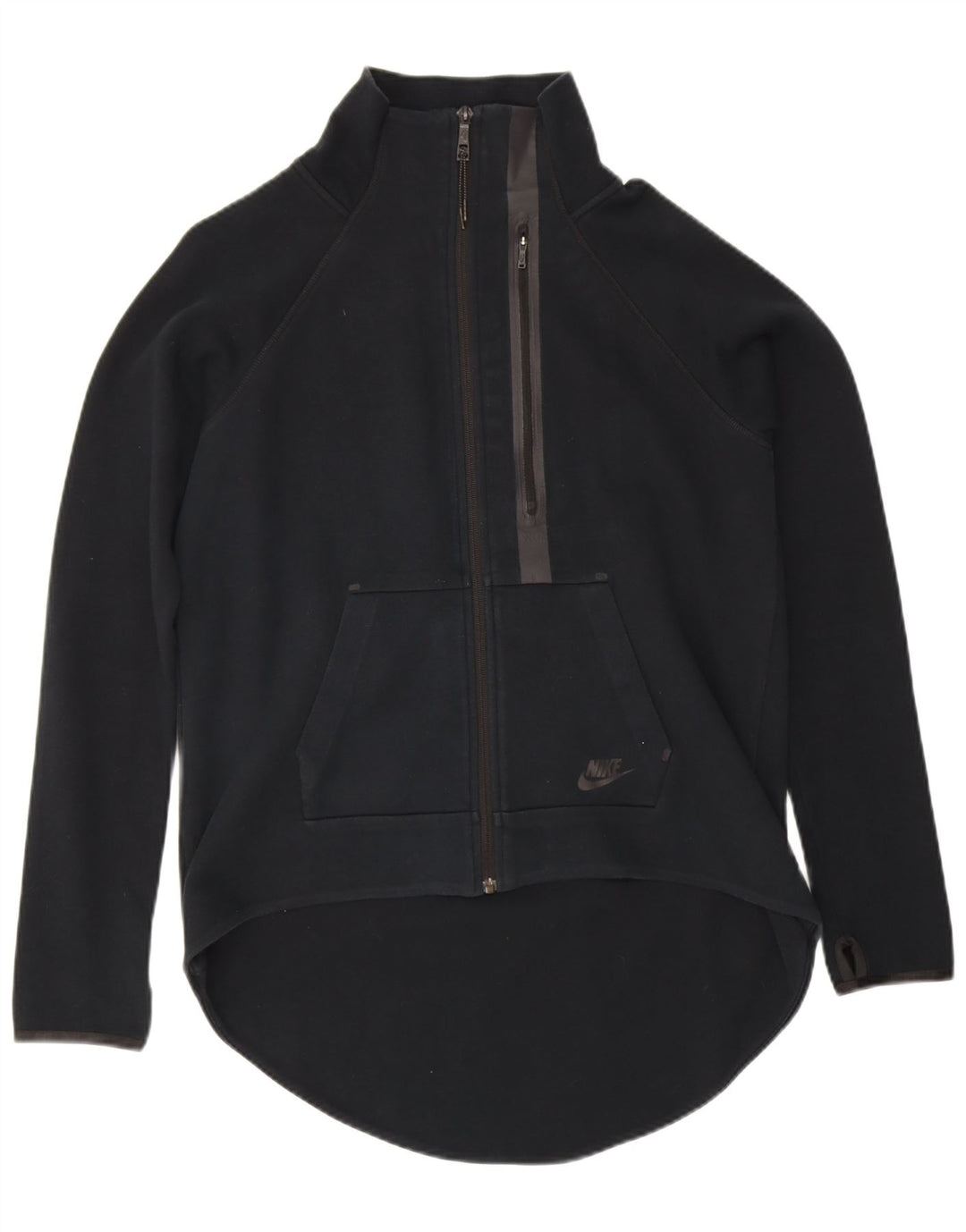 Nike Damen-Trainingsanzug-Top-Jacke, UK 14, große schwarze Baumwolle