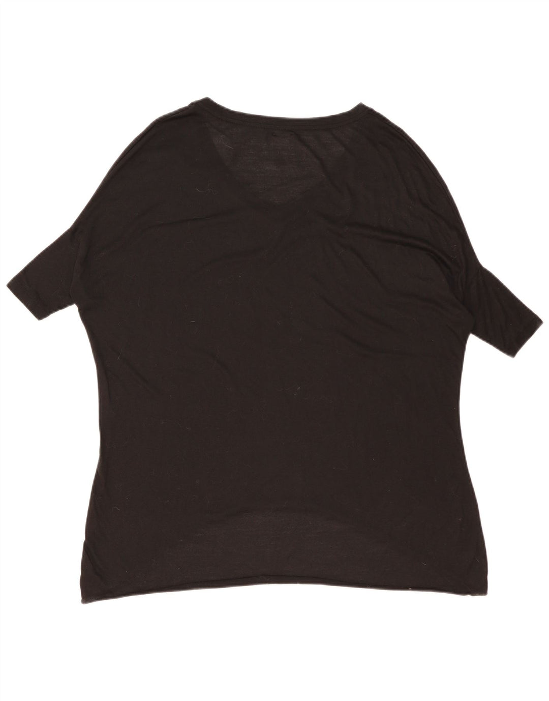 Zara Damen Übergroßes Tunika-Oberteil UK 10 Small Schwarz