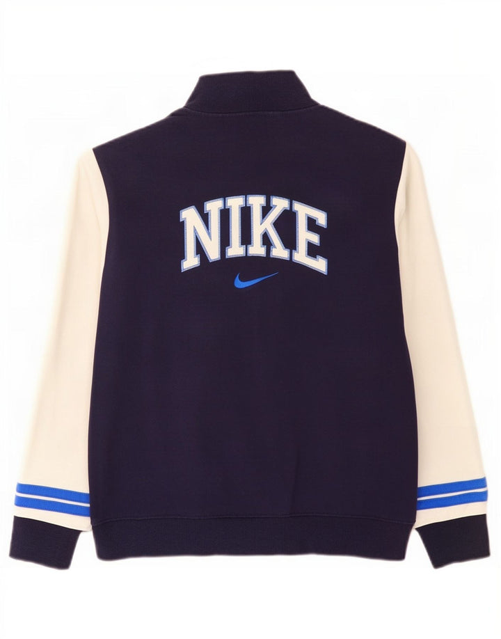 Nike Herren-Trainingsanzug mit grafischem Oberteil, große marineblaue Farbblock-Baumwolle