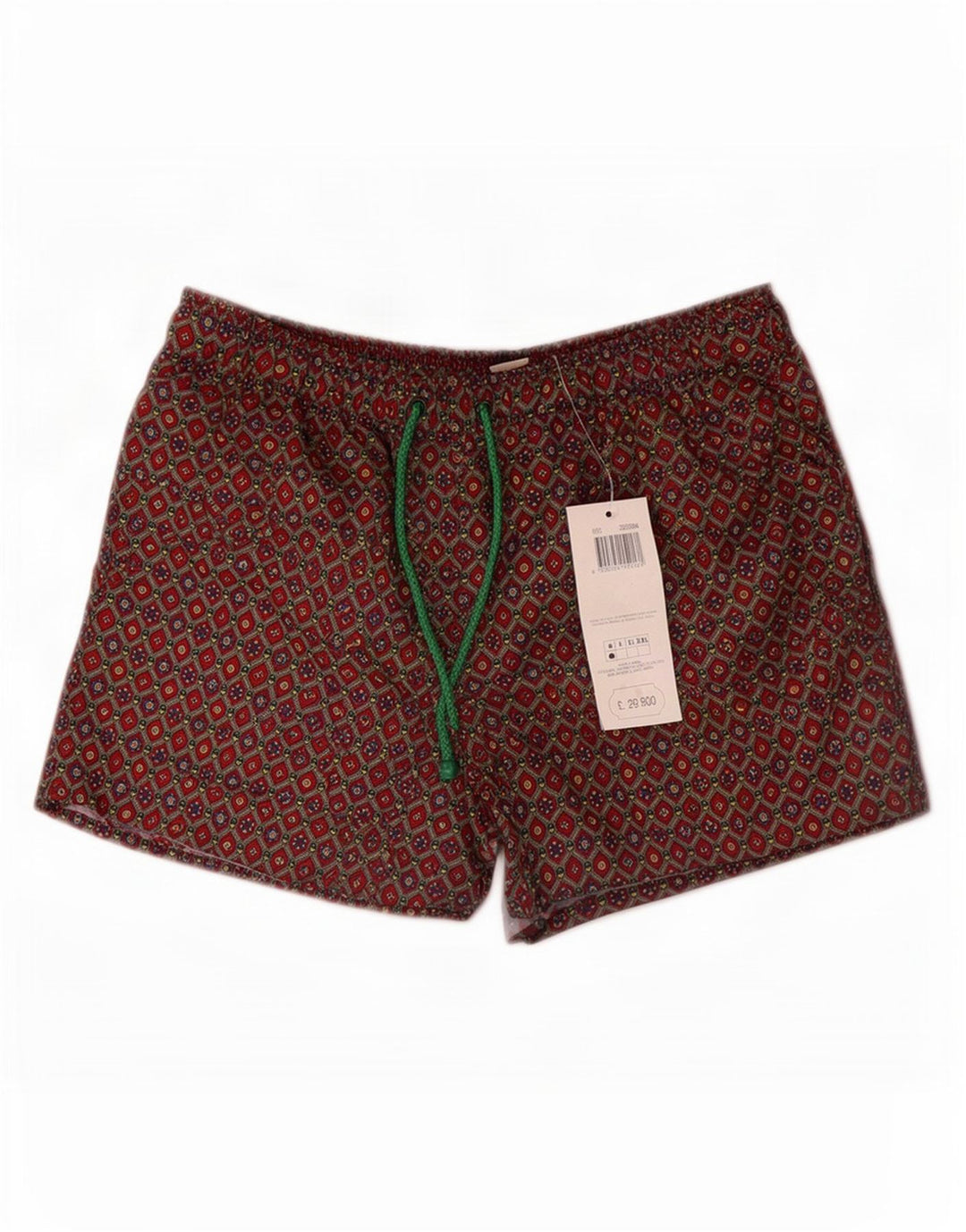 Vintage Herren Badeshorts mittelbraunes geometrisches Polyester