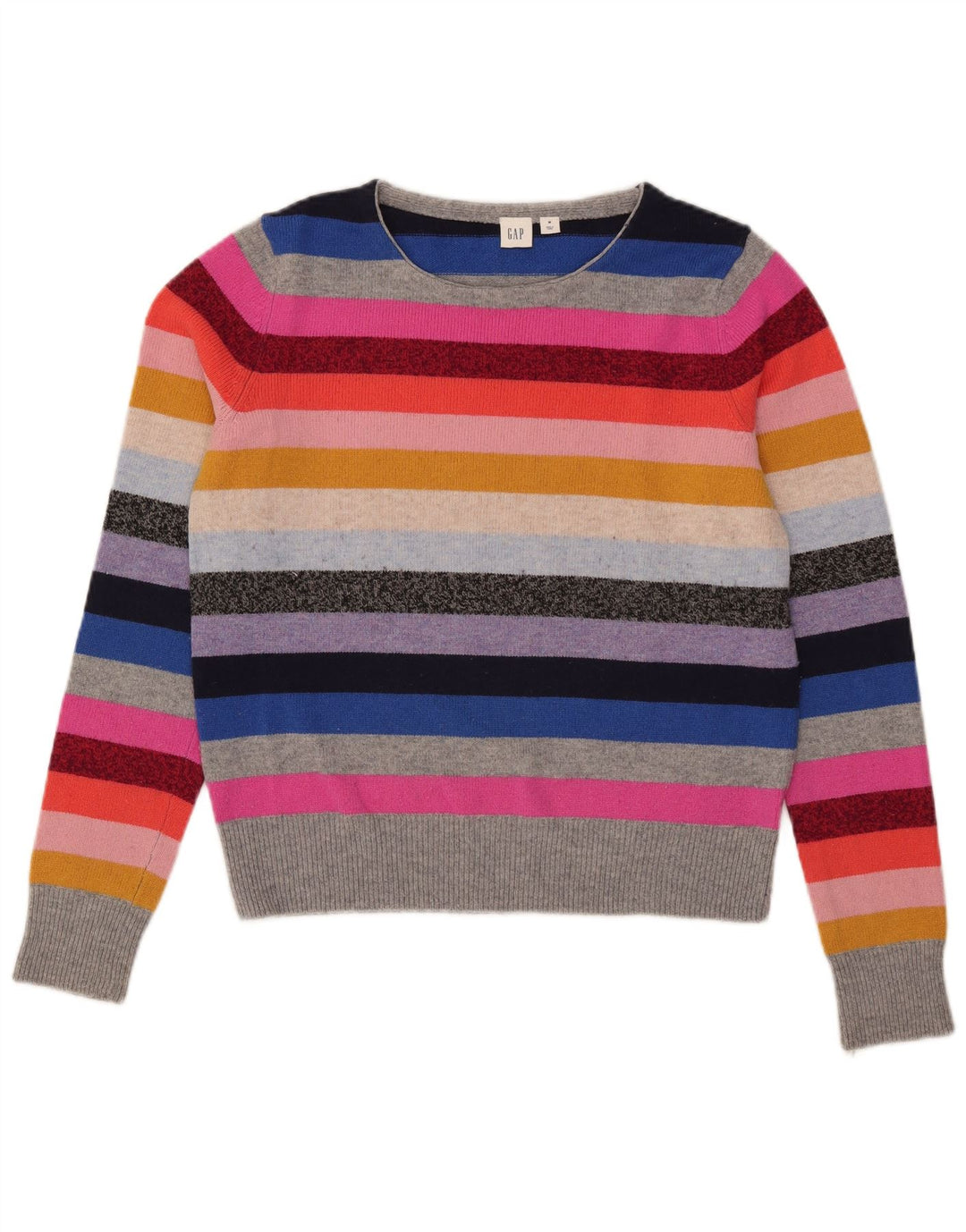 Gap Damen-Pullover mit U-Boot-Ausschnitt, Größe M, mehrfarbig, gestreift, UK 14