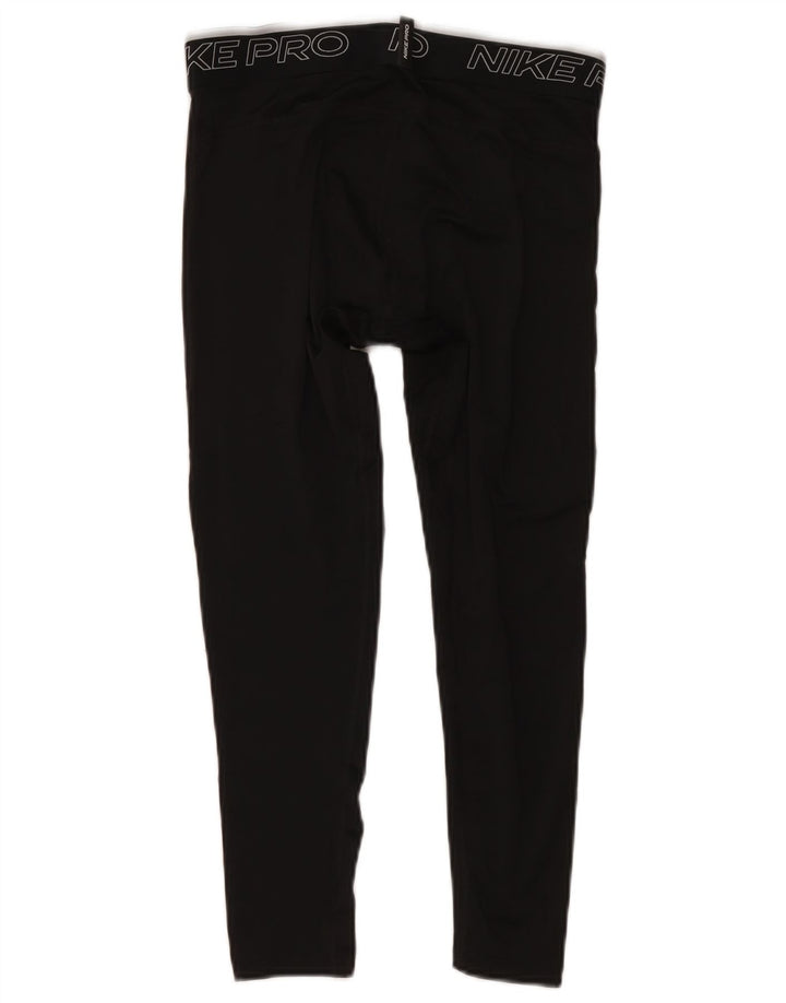 Nike Herren Dri Fit Graphic Capri Leggings Mittelschwarzes Polyester