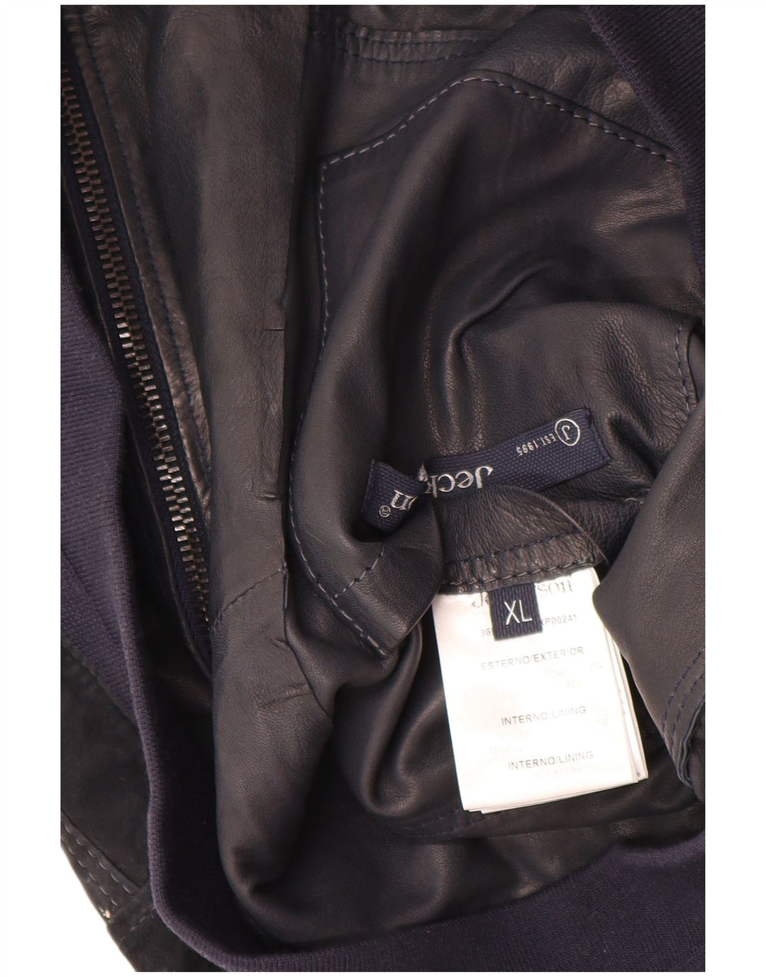 Jeckerson Damen Wildleder Bomberjacke UK 18 XL Marineblau