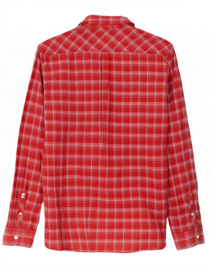 Scotch & Soda Herrenhemd Mittelrot kariert aus Baumwolle