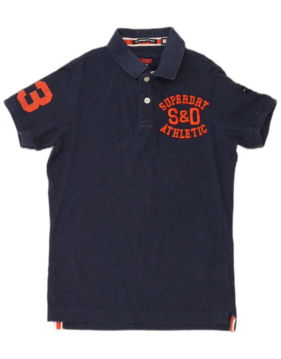 Superdry Herren-Poloshirt aus Baumwolle in Mittelblau mit Grafik