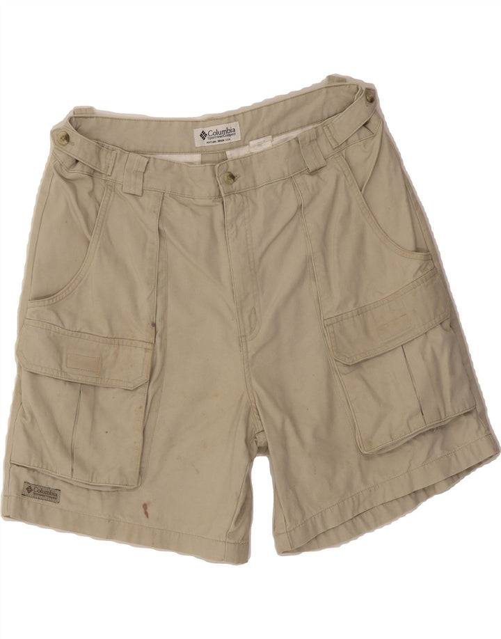 COLUMBIA Mens Cargo Shorts W36 Large  Beige Cotton Vintage Columbia and Second-Hand Columbia from Messina Hembry 