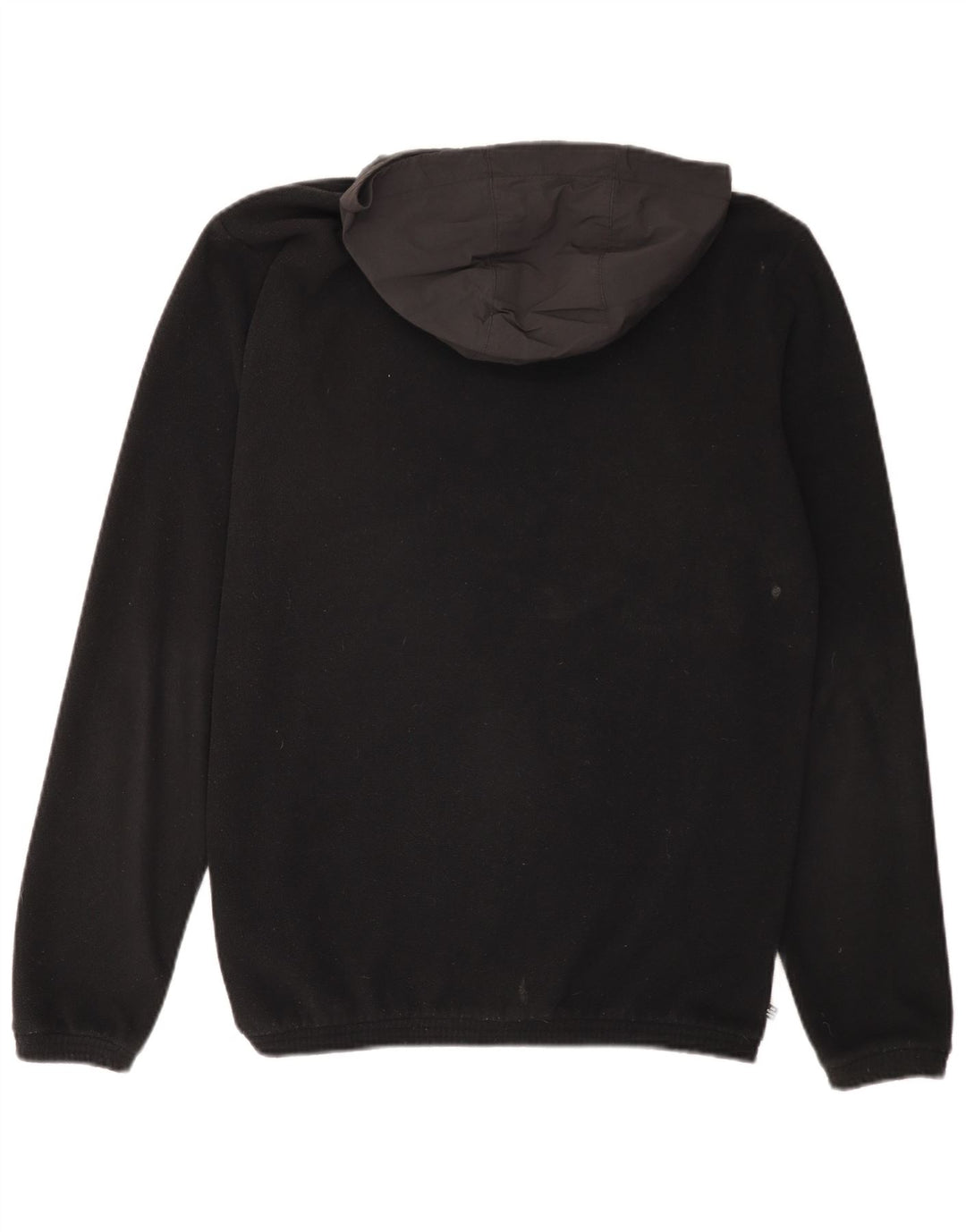 ADIDAS Herren-Fleecepullover mit Kapuze und Reißverschluss, Größe S, Schwarz, Farbblock