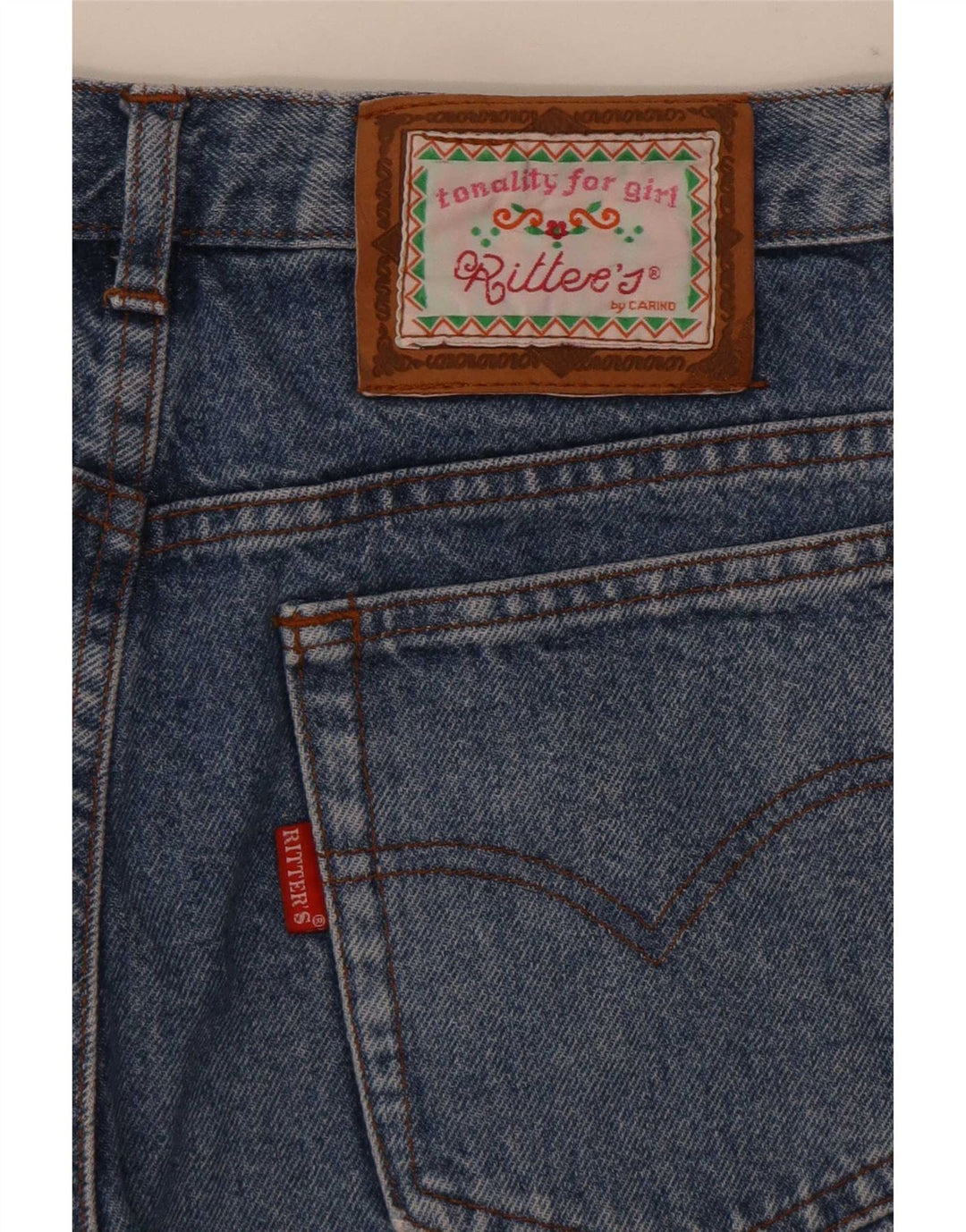 Vintage Damen Tapered Jeans W28 L28 Blau