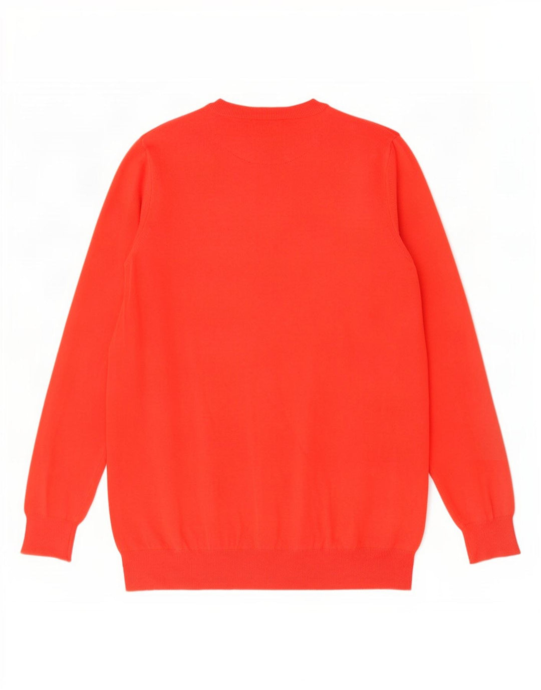 Zara Herren-Pullover mit V-Ausschnitt, groß, rote Baumwolle
