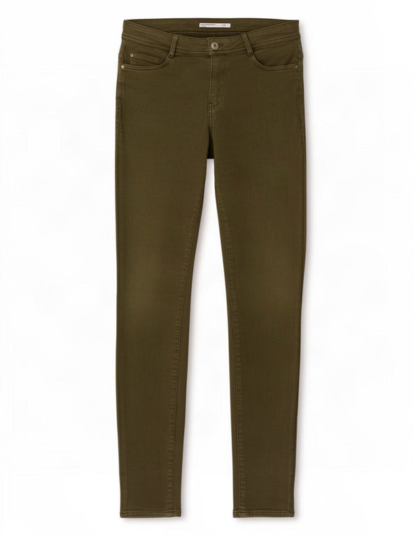 Zara Damen Trafaluc Skinny Jeans EU 40 Medium W30 L32 Khaki Baumwolle