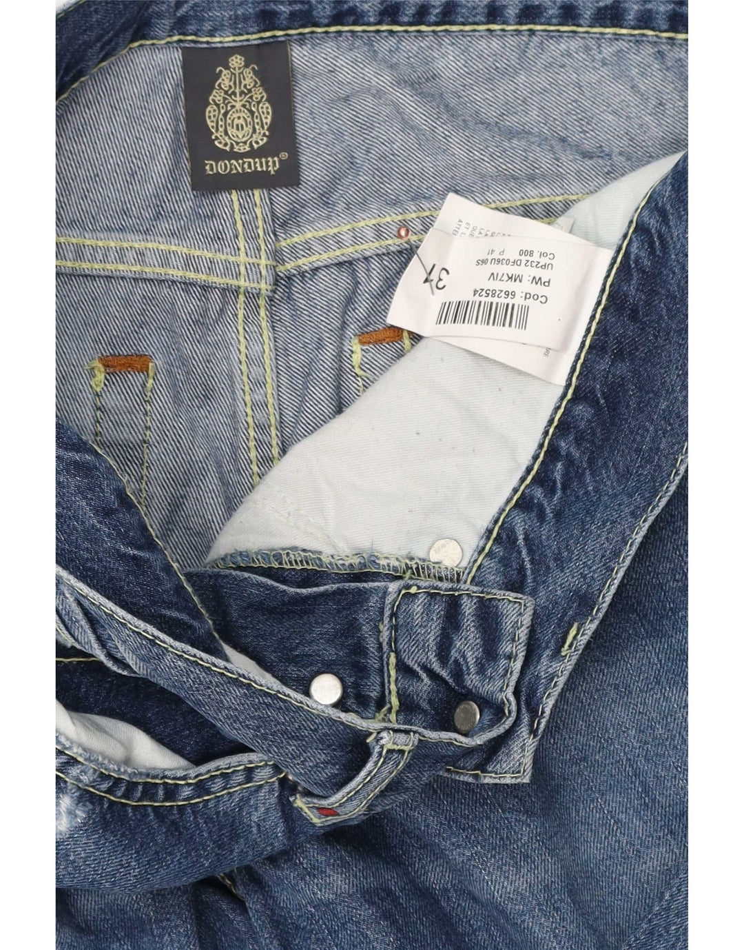 Dondup Damen Distressed Slim Jeans W31 L29 Blaue Baumwolle