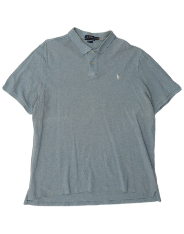 Polo Ralph Lauren Herren-Hemd mit klassischer Passform, 2XL, blaue Baumwolle