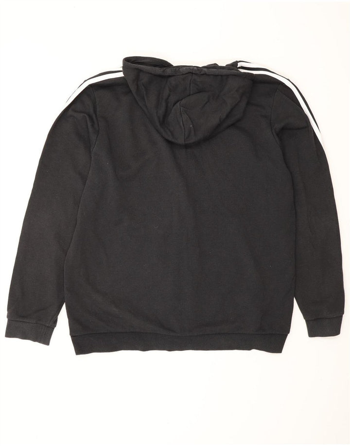 ADIDAS Herren Zip Hoodie Pullover XL Schwarz Baumwolle