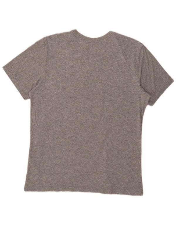 Nike Herren-T-Shirt mit Grafik, Größe L, aus grauer Baumwolle