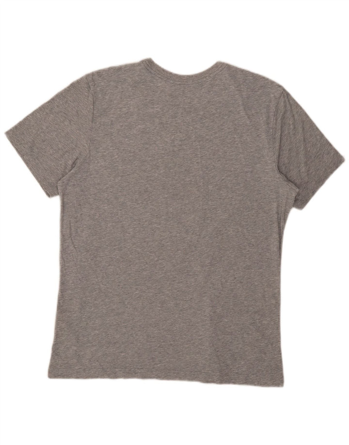 Nike Herren-T-Shirt mit Grafik, Größe L, aus grauer Baumwolle