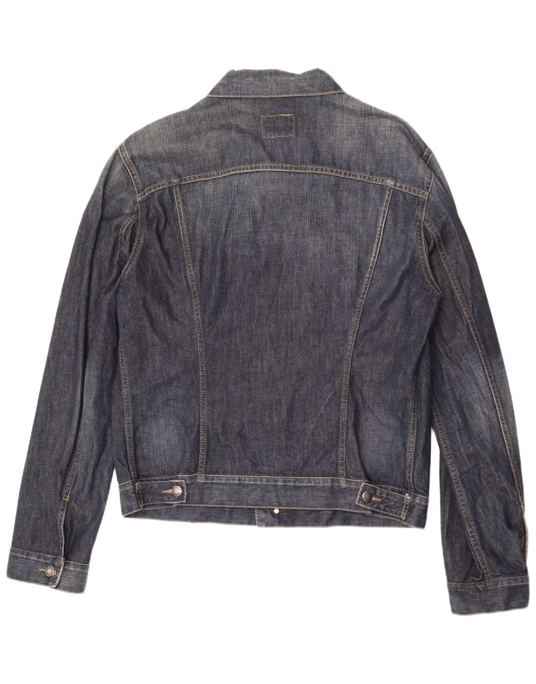 Gas Herren Jeansjacke UK 44 2XL Marineblaue Baumwolle