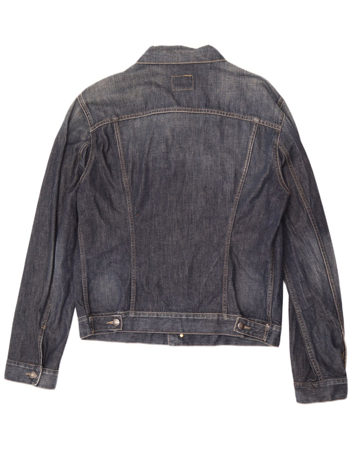 Gas Herren Jeansjacke UK 44 2XL Marineblaue Baumwolle