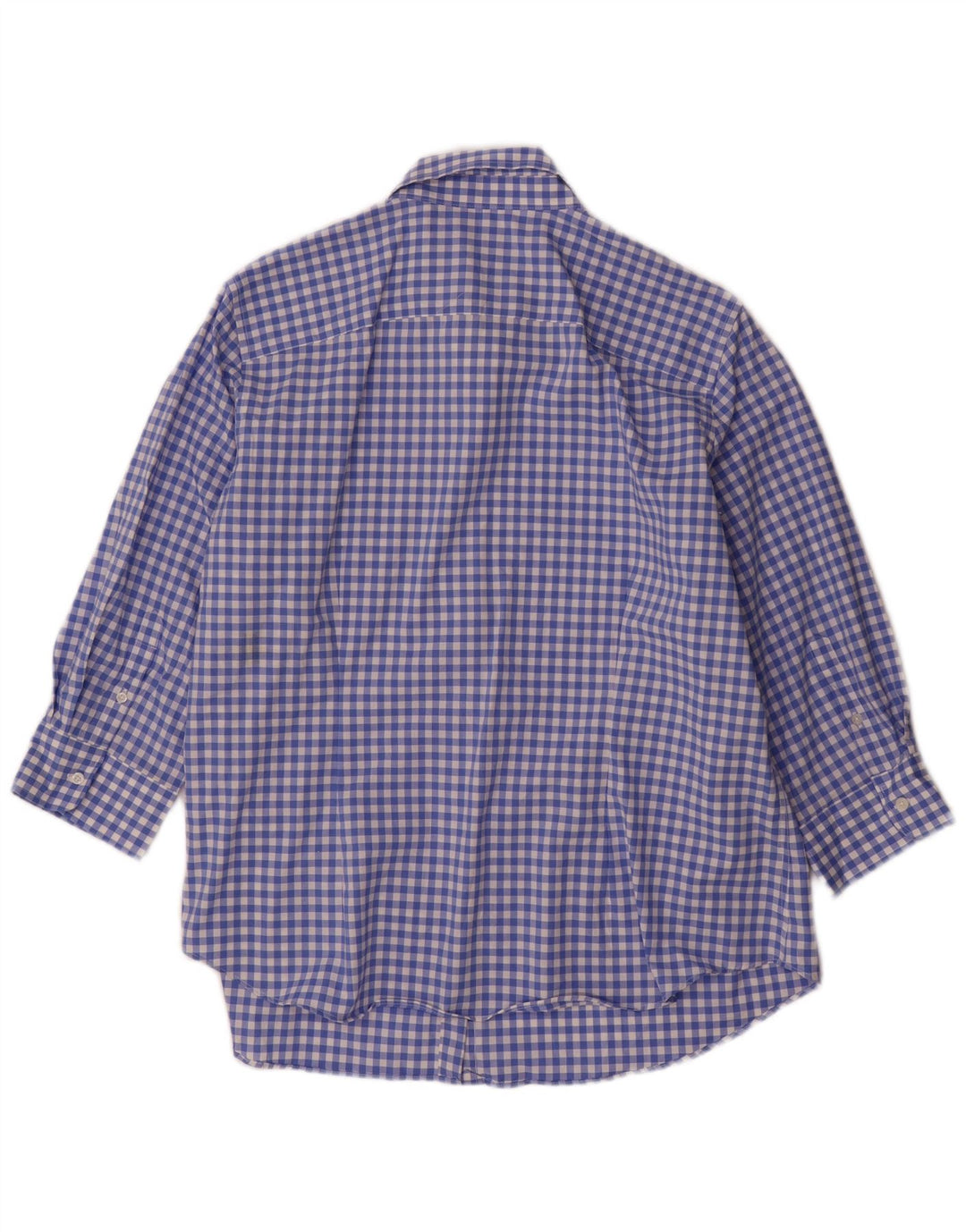 Chaps Damenhemd UK 18 XL, blaue Gingham-Baumwolle