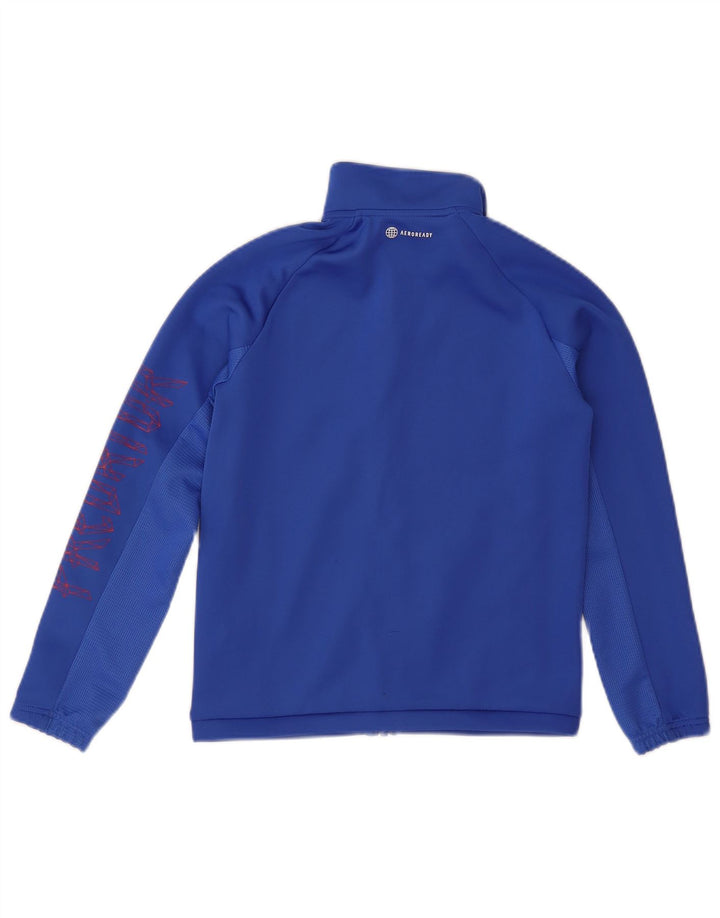 Adidas Jungen Predator Graphic Trainingsanzug Top Jacke 9–10 Jahre Blau Polyester
